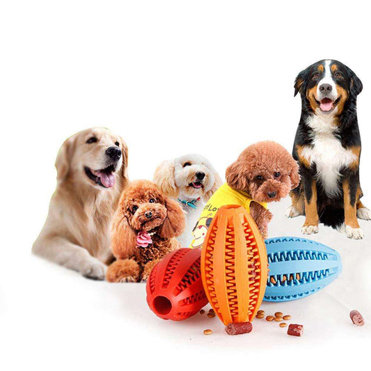 Interactive Rubber Pet IQ Intelligent Toys Plastic Dog Treat Food Ball For Bite Resistant Dogs Chewing Toy