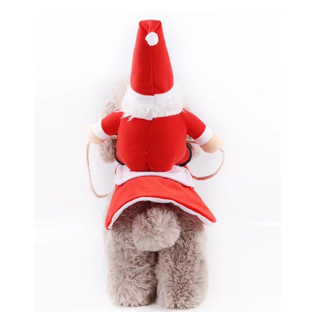Fashion Designer Large And Medium Santa Dog Christmas Costumes Riding Clothes Transformed Into Santa Claus Clothes