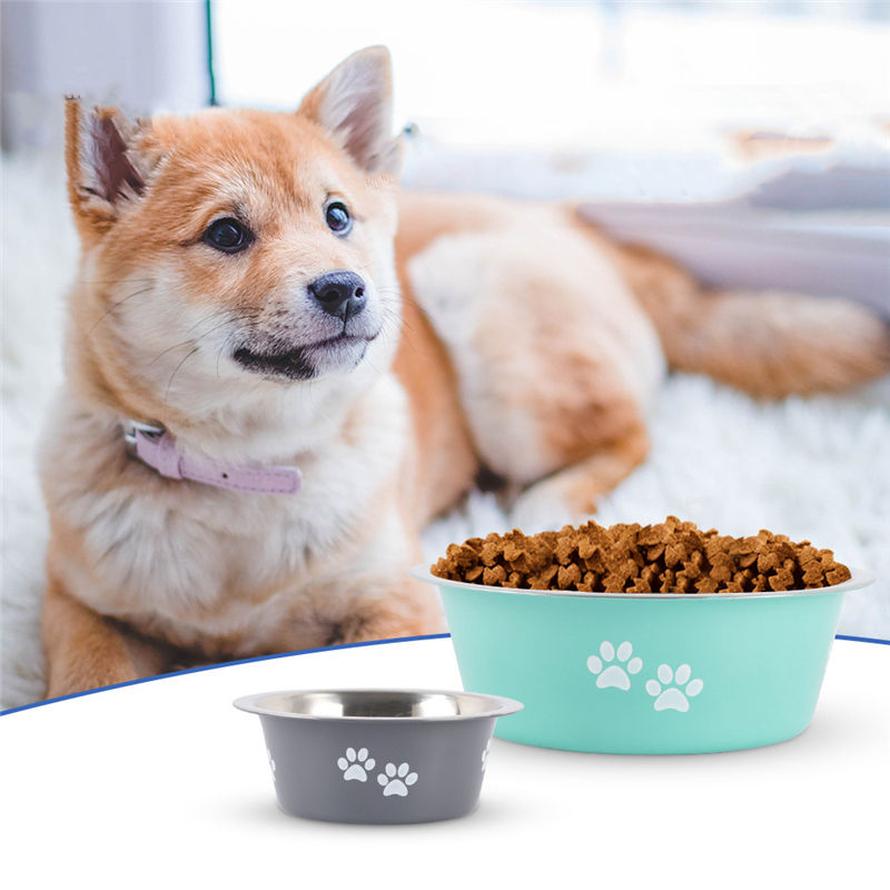 Non-slip Dog Bowls For Small Medium Large Dog Feeder Bowls And Drinkers Stainless Steel Pet Feeders Pets Dogs Accessories